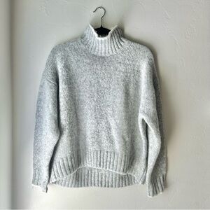 NWT Madewell Alpaca-Wool Grey Turtleneck Sweater size Small Chunky Knit